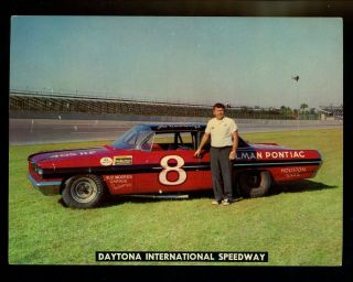 Car Auto Racing Oversized Postcard Joe Weatherly Nascar Daytona 500 Fl 1962