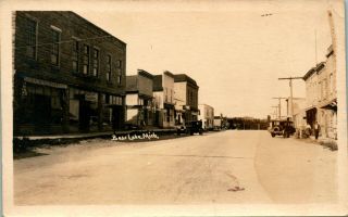 Rppc Main St Post Office Store Fronts Gas Oil Bear Lake Michigan 983