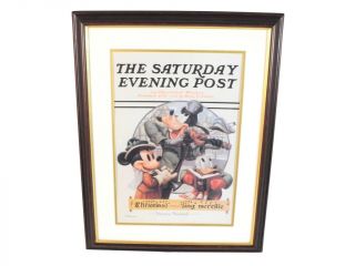 Disney " The Saturday Evening Post " Inspired By Norman Rockwell (framed)