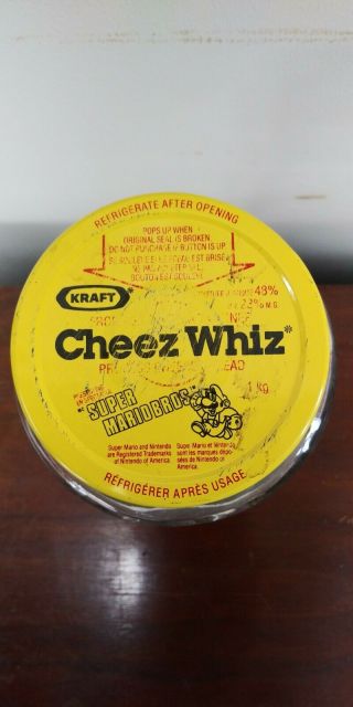 1989 Mario Brothers Cheese Whiz Jar (Cookie Jar) has Lid - Collectors Jar 3