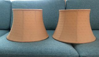 Vintage 1940’s Cloth Lamp Shades For Blackamoor Chalkware Lamps