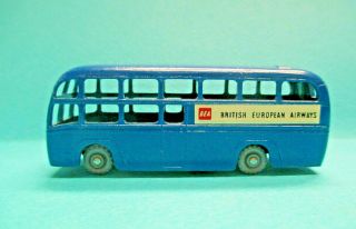Matchbox Lesney 58 Bea Coach Navy Blue Airport Bus Vintage Diecast No Box