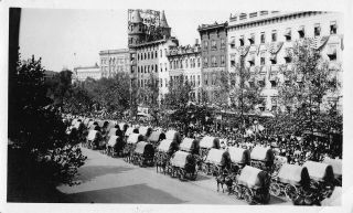 World War I Victory Parade Washington Dc Photo Covered Horse Drawn Carriages