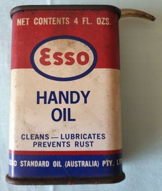 Esso Handy Oil Home Lubricant Petrol Station Tin Can Not Golden Fleece