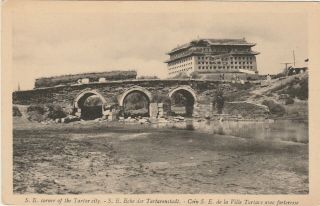 China Postcard Peking Beijing City Wall Se Corner Tartar City Fortress C1920 北京