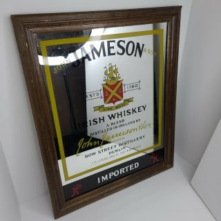 Vintage John Jameson & Son Irish Whiskey Pub Bar Mirror Advertising Liquor 3