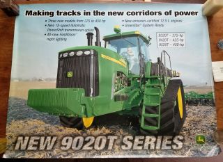 John Deere 9020t Series Tractors Dealer Showroom Display Poster - 9320t - 9420t,