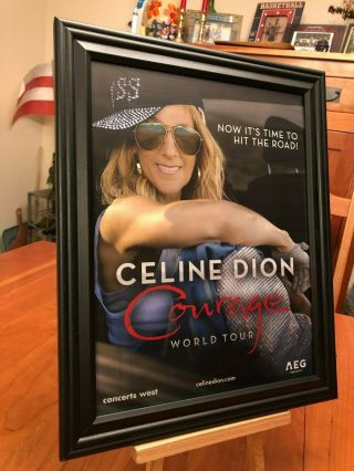 Big 10x13 Framed Celine Dion Live In Concert - " The 2020 Courage World Tour” Ad