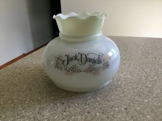 Vintage Jack Daniels Hurricane Lamp Shade White