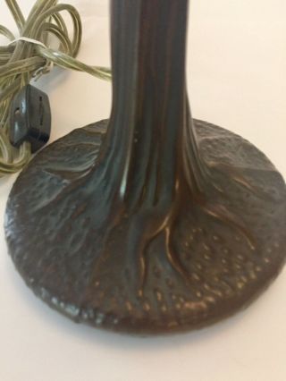 Vintage metal tree Lamp Base For stained glass,  Slag Or Reverse Painted Shade 2
