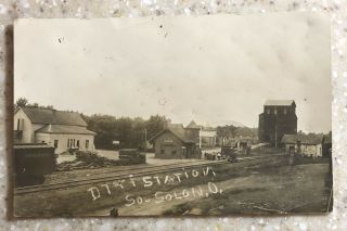 1911 Rppc,  Detroit & Ironton Rr Station,  Solon,  Ohio.  Tr.  6,  R.  P.  O.  Postmarked