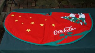 1997 Coca Cola Polar Bear Family Christmas Tree Skirt -