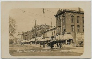Sidney,  Ohio - Main Street North From Court Street - 1913 Real Photo Jh66