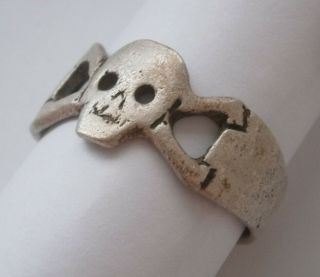 Ww2 Skull & Bones Ring Wwii Or Wwi Wwi Special Force Military Shock Troops Army