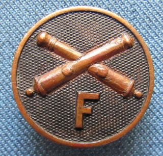 Wwi Us Army Battery F,  Field Artillery Enlisted Collar Disc