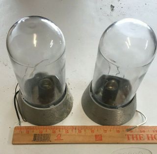 Vintage Antique Look Industrial Explosion Proof Light Wired No Cage 4 1/2 By 8in