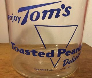 Toms Peanuts Early General Store Advertising Jar W/lid Shape 2