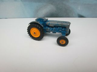 Matchbox/ Lesney 72a Fordson Major Tractor Blue - YELLOW Hubs / Black Tyres 2