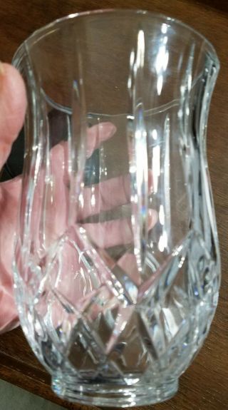 Hurricane Lamp Cut Glass or Crystal Chimney Shades Candle Holder With Stand 3