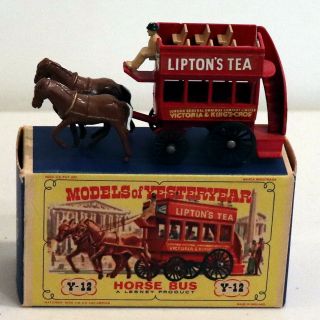Dte Lesney Matchbox Models Of Yesteryear Y - 12 Lipton Tea Horse Drawn Coach Niob