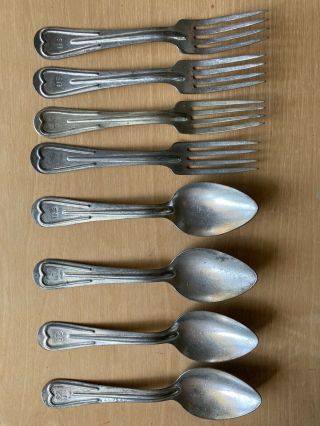 Ww1 Vintage U.  S.  Army Mess Kit Utensils Forks Spoons
