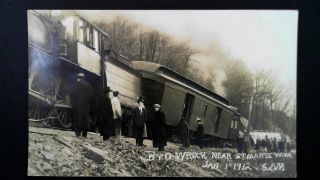 St Marys Wv West Virginia B&o Railroad Train Wreck Jan 1,  1912 Rppc