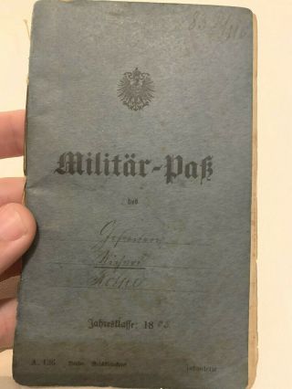 Imperial German Militarpass 1