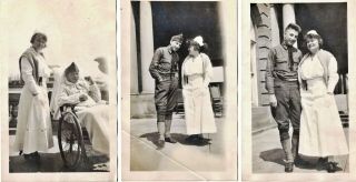 3 World War One Era Photos = One Romance? Nurse,  Soldier Get Together