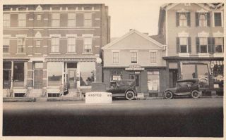 Winsted,  Ct,  Main Street,  Stores,  Shop Of Fish The Painter,  Cars,  Rppc C 1910 - 20