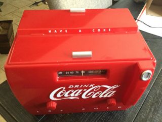 Vtg Coca Cola Old Tyme Cooler Am/fm Cassette Player Radio Otr - 1949 Collectible
