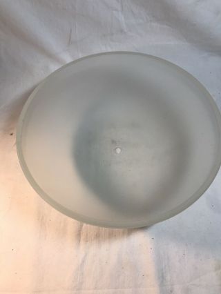Vintage 11 1/4” Inch Diameter Frosted Glass Ceiling Light Shade