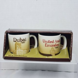 2011 Starbucks Coffee Set Of 2 Demitasse Cups Dubai And United Arab Emirates