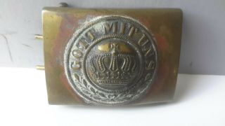 Vintage Military Wwi Imperial German Belt Buckle Gott Mit Uns