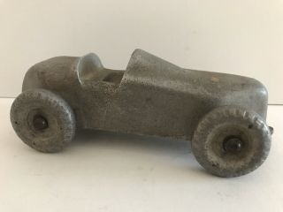 Vintage Cast Aluminum Indy Race Car Pull Toy 6 5/8 " Long