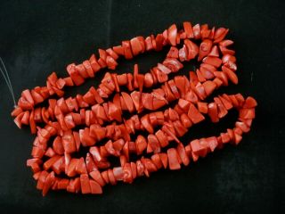 36 Inches Wonderful Pure 100 Tibetan Red Coral Beads Necklace O121