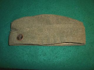 Wwi Us Army Medical Combat Enlisted Wool Garrison Cap W/ Collar Disc
