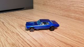 Redline Hotwheels Blue 1967 Custom Cougar,  Rare
