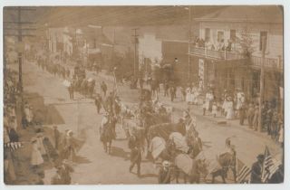 Rppc,  4th Of July Parade,  Point Arena,  Mendocino County,  California