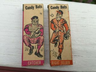 2 Vintage Empty Boxes Of Baseball Candy Bats Like Candy Cigarettes World Candies