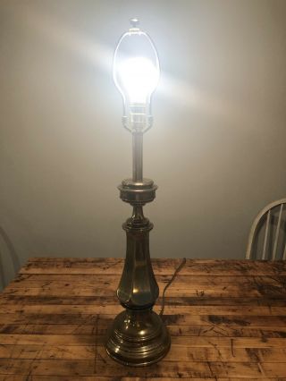 Vintage Stiffel Brass Lamp 29” Tall