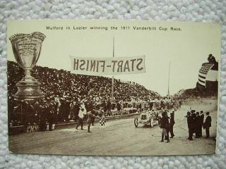 1911 Vanderbilt Cup Auto Race - Mulford - Lozier - Finish Line - Racing - Savannah Ga