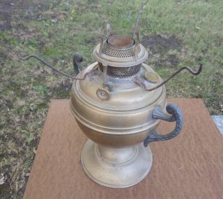 Brass Oil Lamp Base & Tank B&h Bradley And Hubbard Kerosene Parlor