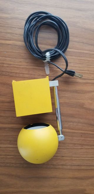 Vintage Michael Lax Lytegem Lightolier Yellow Ball Desk Lamp