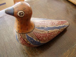 Vintage Mexican Pottery Bird Dove Tonala 6.  5 "
