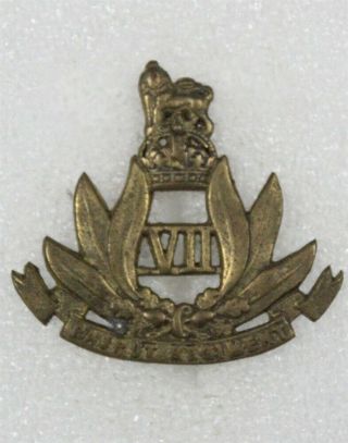 British India Army Badge: 7th Rajput Regiment (brass)