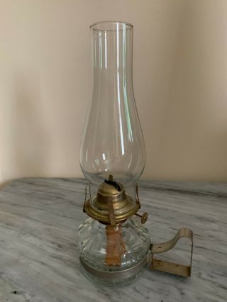 Vintage Eagle Oil Lamp With Metal Bracket Wall Mount