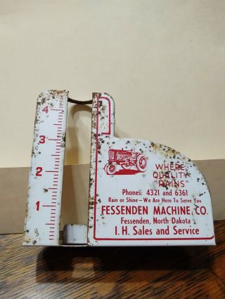 Vintage Ih International Rain Gauge Fessenden Machine Co,  North Dakota