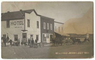 Mildred Montana Mt (prairie County) Hotel & Grocery Store Rppc Real Photo 1910