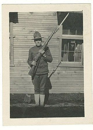 Photo Of Wwi World War I Soldier With Rifle And Bayonet