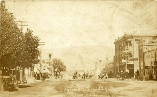 Street Scene,  Aultman St. ,  C 1915,  Ely,  Nevada,  Rppc,  Vintage Postcard